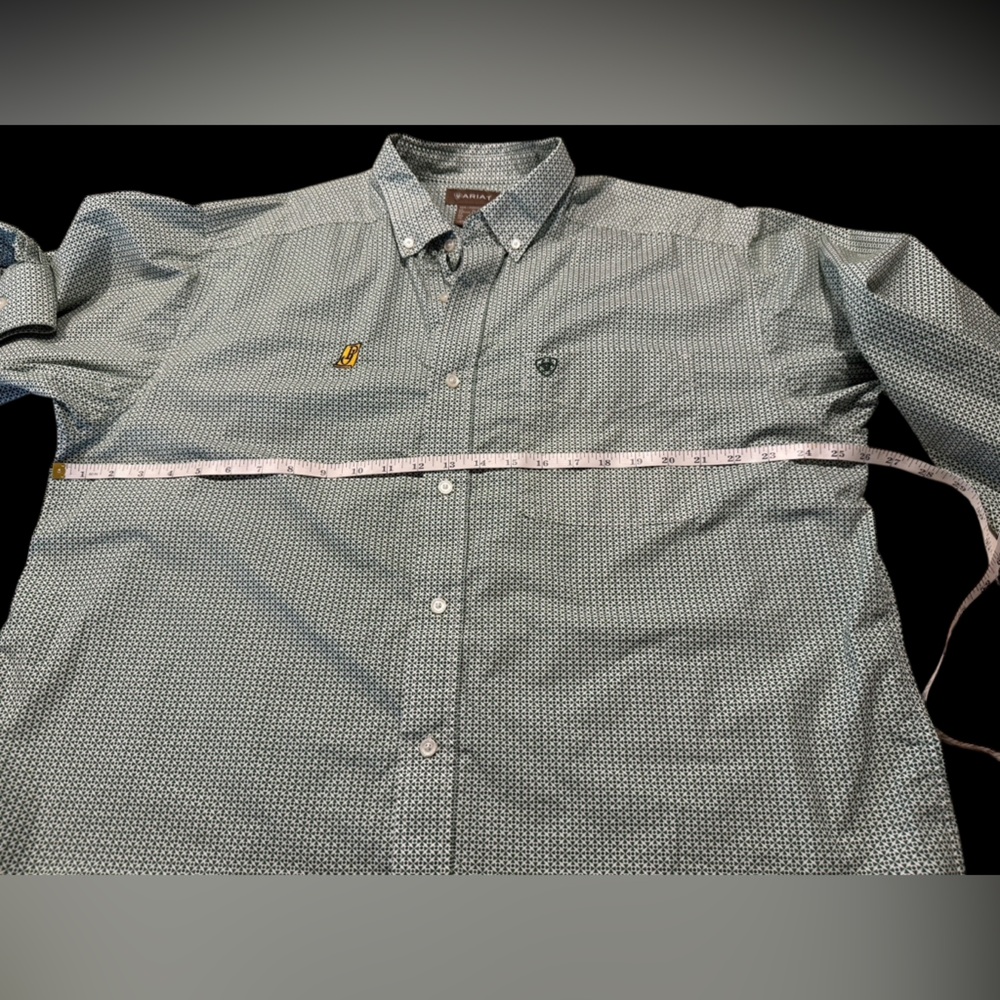 Ariat Green Patterned Casual Button Down Shirt - image 7